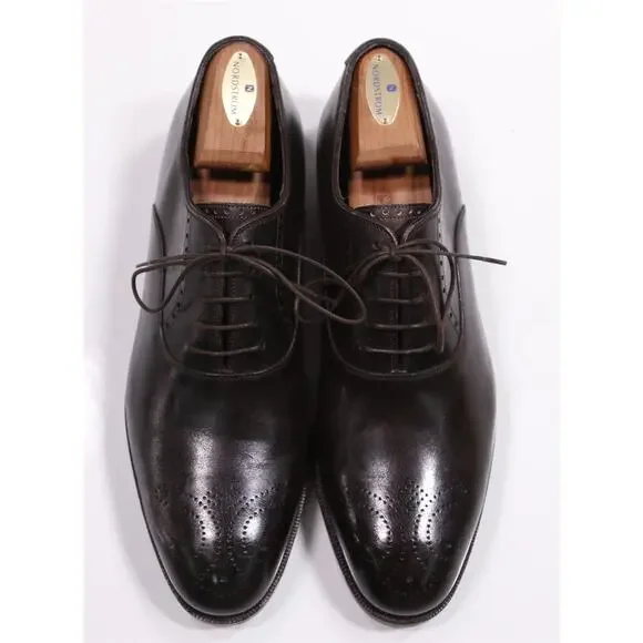 Massimiliano Stanco Dark Brown Lace Up Oxford Leather Dress  display picture 3